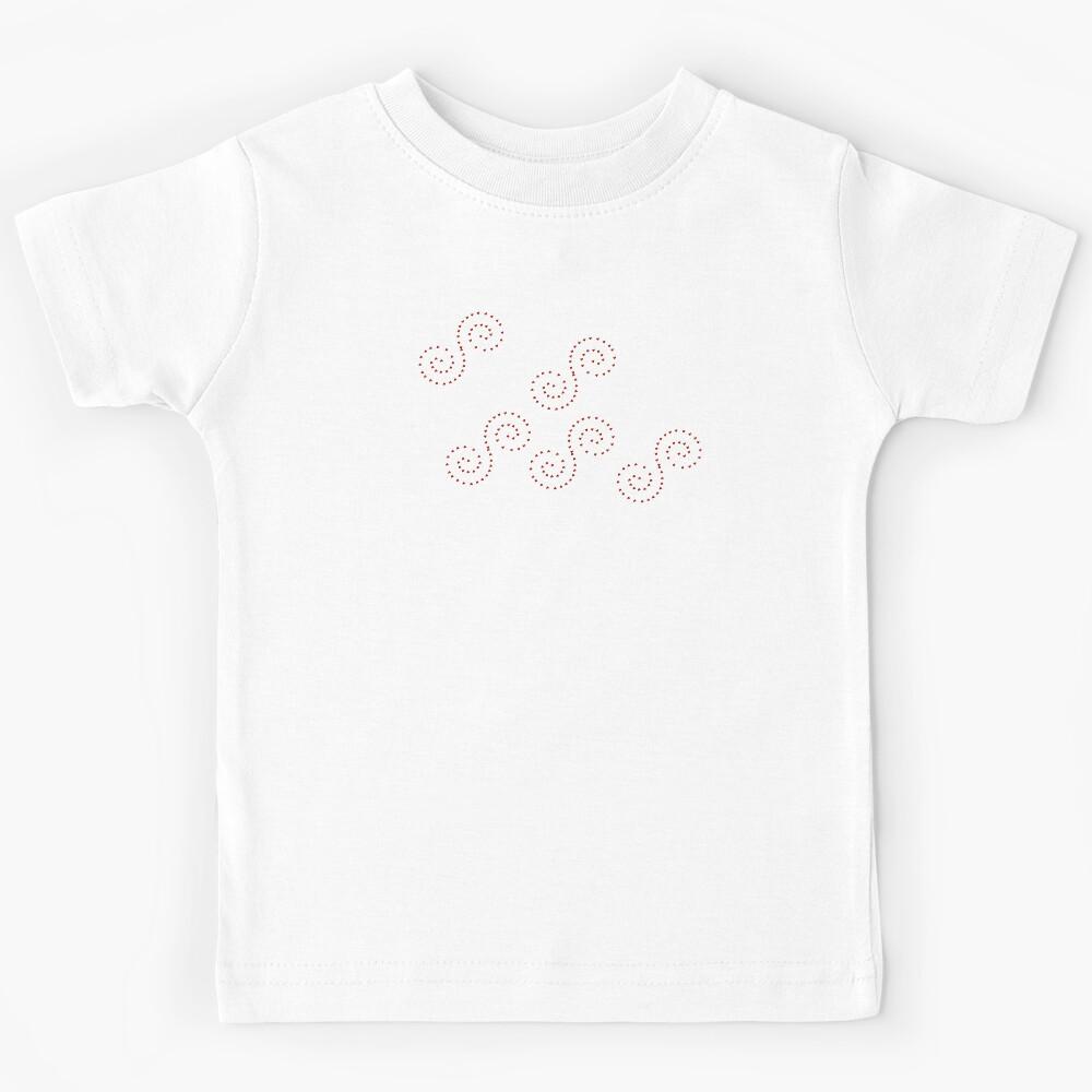 Red Hearts in Spiraling Harmony: A Dance of Love, Pattern 2, Unique Kids T-Shirt 110