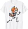 Skeleton American Football Player Spooky Sports Unisex T-Shirt