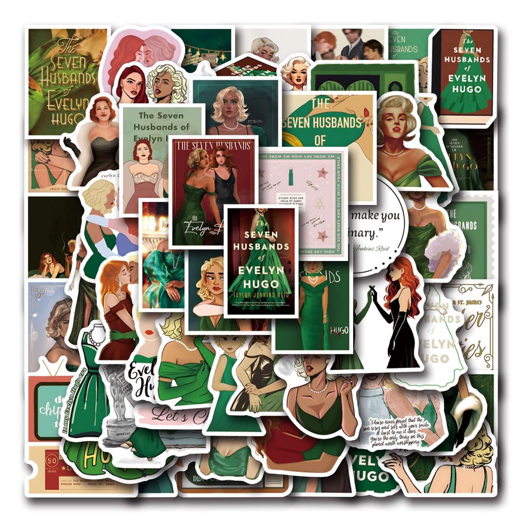 55 Seven Husbands of Evelyn Hugo Graffiti Stickers Scooter Water Cup Stickers