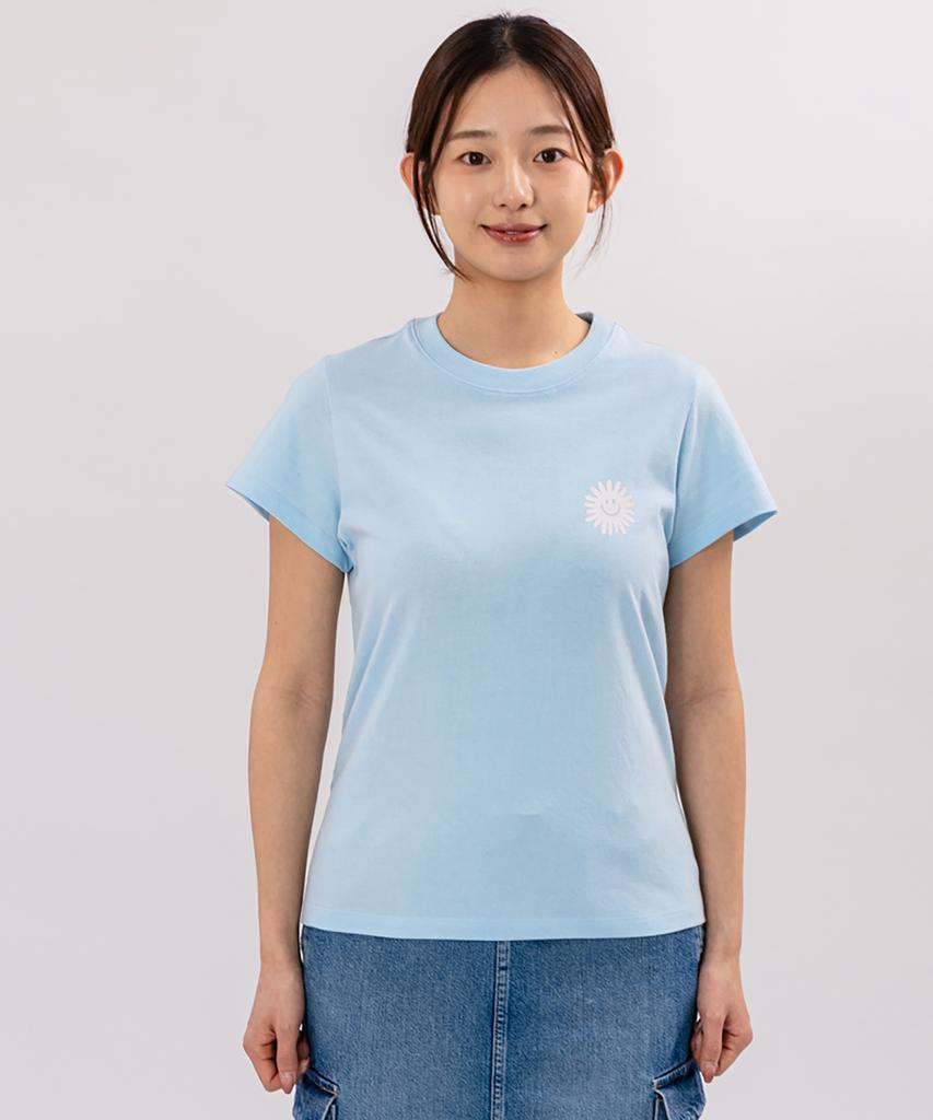 BIGWAVE COLLECTIVE Peace Again Graphic Women'S T-Shirt (Sky Blue)