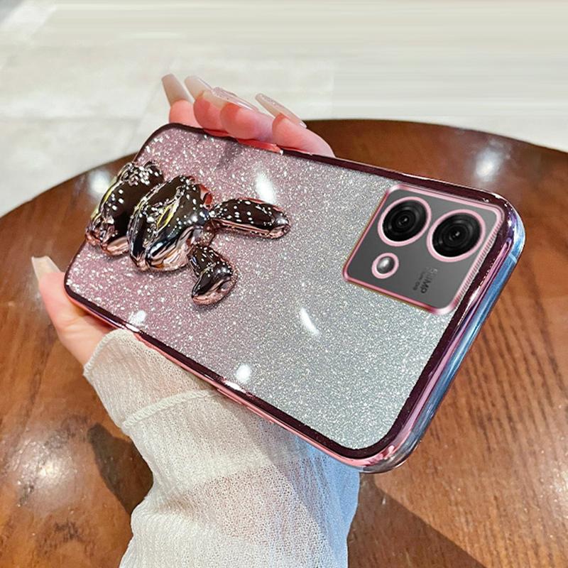 Funda fina con bonito conejo para Motorola Moto G84 5G, antigolpes, con soporte para teléfono