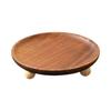 Traditional Japanese Elevated Serving Tray Natural Finish High Foot Display Tray for Food Fruits and Decors Storage