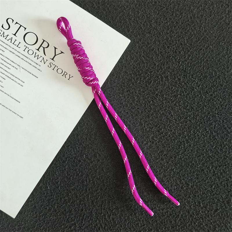 Colorful Trendy Miu Style Polyester/Nylon Braided Rope Pendant with Knotting for Bags