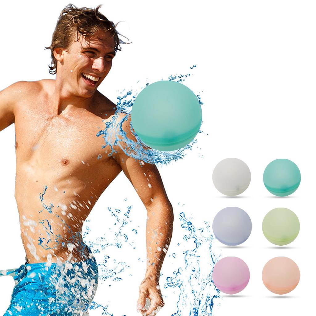 6PCS Refillable Water Balls For Kids, Reusable Water Bomb  Balls For Pool, Ra-pid Filling Easy Tying Water Balls For Water Fight Game, Summer Party