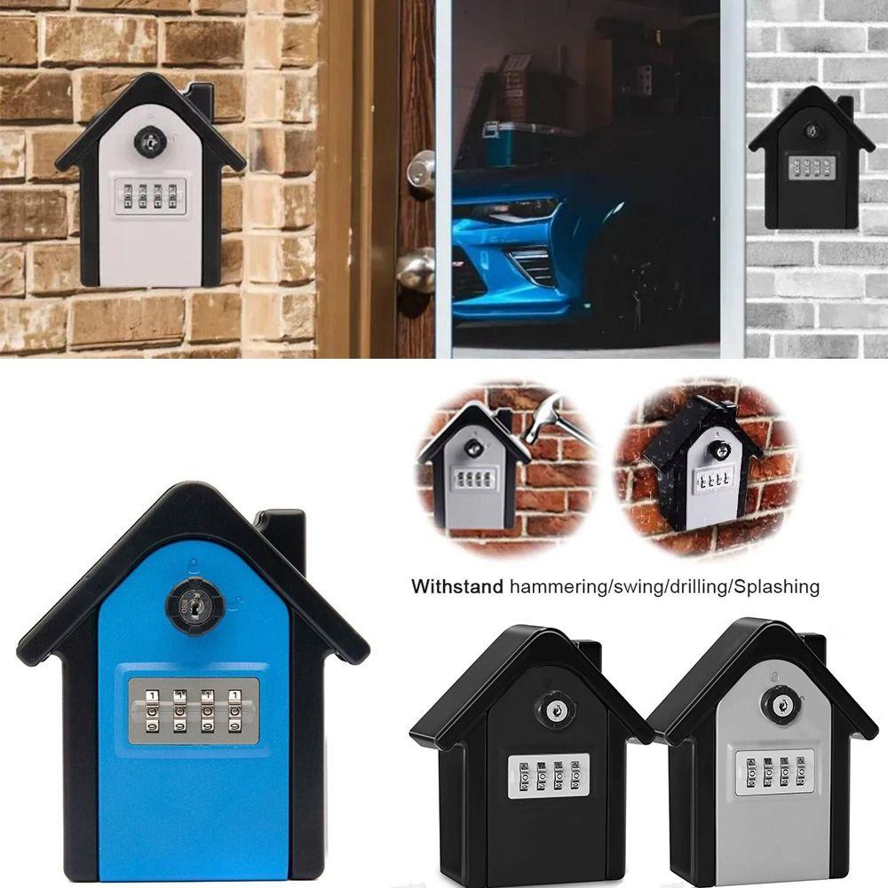 Resettable Combination Key Lock Box Waterproof Weatherproof Combination Lockbox Anti-double Opening High-capacity