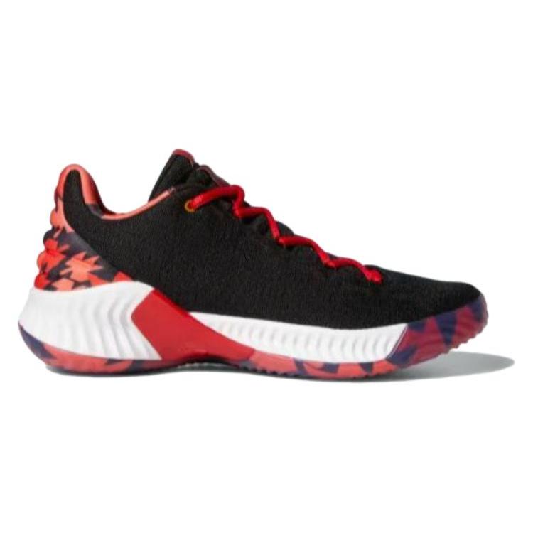 adidas Scarpe da Corsa Pro Bounce 2018 Resistenti all'Abrasione Traspiranti Basse Unisex Nero Rosso F36943