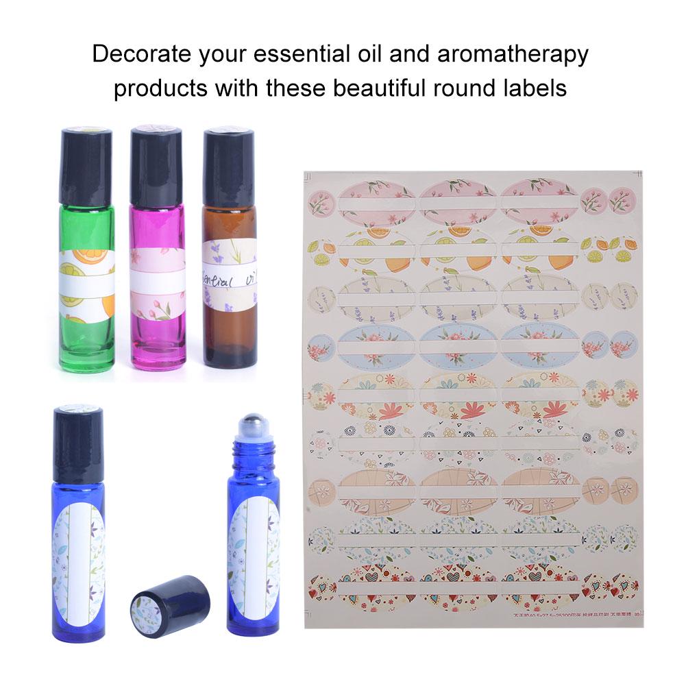 15pcs Essential Oil Bottle Labels Stickers Lotion Aromatherapy Perfume Bottle Labels