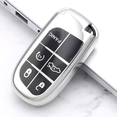 5 Button Car Key Cover Case Bag Fob Shell Holder for Jeep Renegade Compass Grand Cherokee for Chrysler 300C Wrangler Dodge