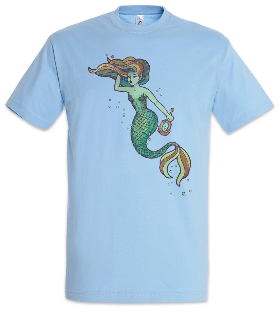 Mermaid I Men s T-Shirt Mens Womens Tees Top Sailor Sailor Sailor Tattoo Mermaid Ship 2XL