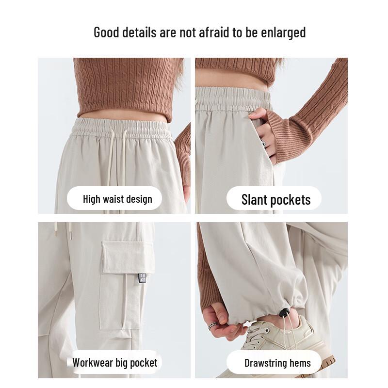 Women's High-Waist Loose Fit Outdoor Cargo Pants