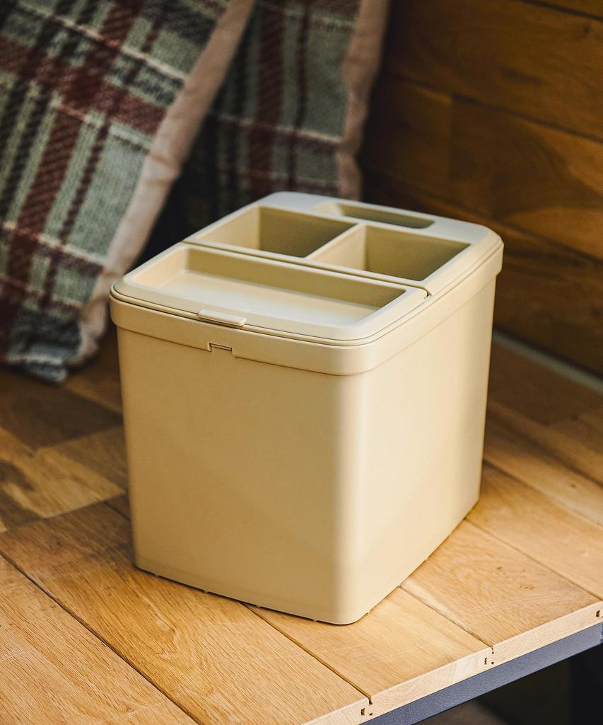 GORDON MILLER Car Dustbin with Drink Coyote 1739745 Holder, Beige,