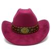 Personalized Trendy Brand Suede Material Western Cowboy Hat American Classic COSPLAY Decorative Hat Versatile Top Hat