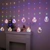 LED Christmas Wish Ball Curtain Lights - Snowman & Tree Festival Decor