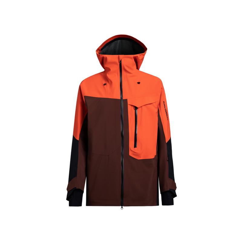 

Salomon Moon Patrol Snow Series Gore-Tex Jacket Waterproof Comfortable Hooded Long Sleeve Winter Ski Jacket Men Jacket Tomato-Red C23309 XL