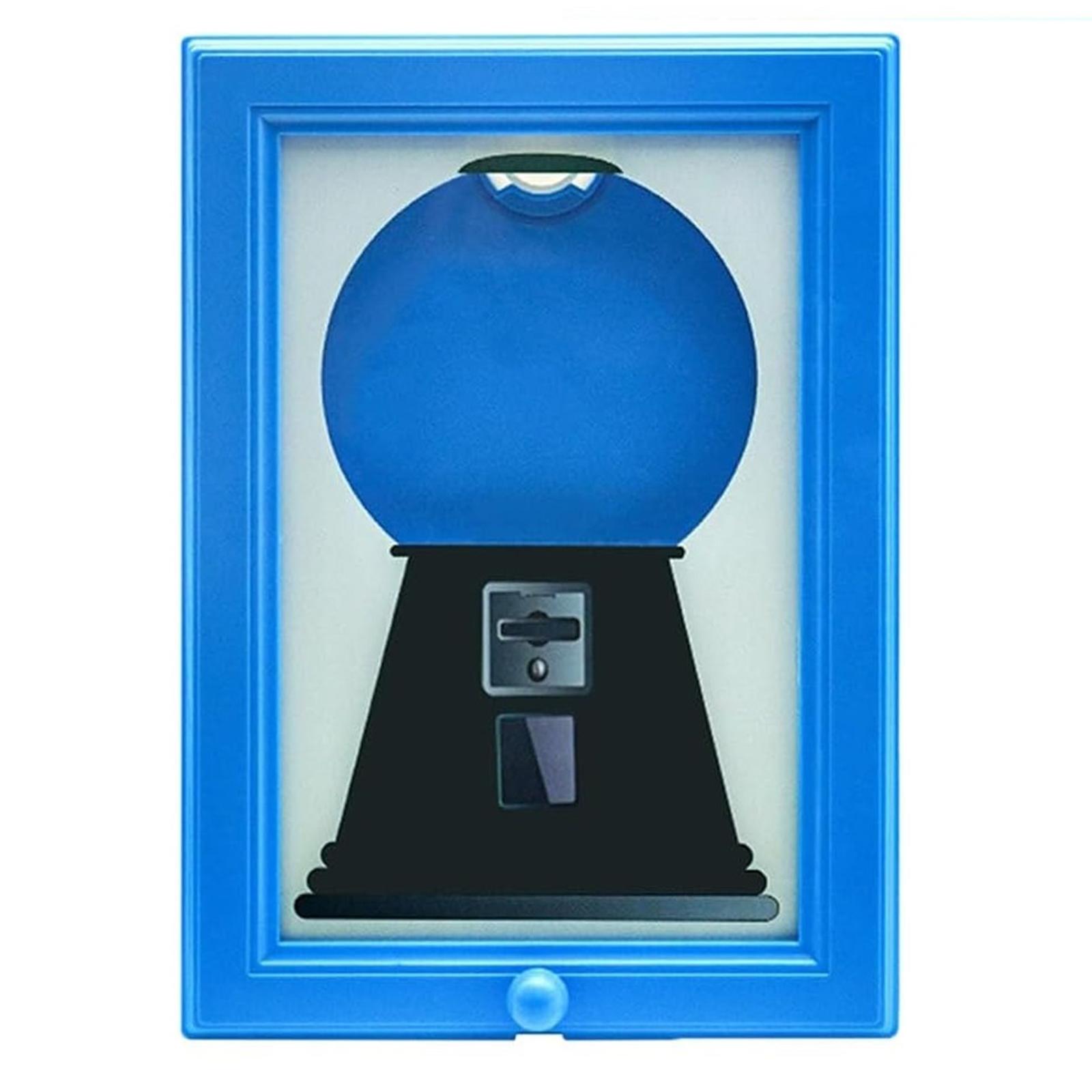 Creative Candy Dispenser Picture Frame Office Sweet Display Gift Idea Wall Mount Gumball Machine Vintage Fun Framed Candy Machin синий