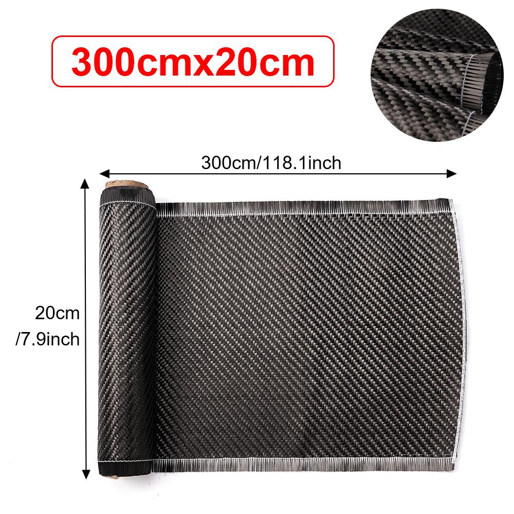 3K 200gsm 60/150/300cm 0.2mm Thickness Carbon Fiber Cloth Twill Woven Carbon Fabric For Car Part Sport Equipment Repair Material