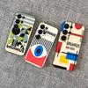 Abstract B-Bauhaus Geometric Art Phone Case For Samsung S 24 Fe 25 Ultra Plus 20 Lite 21 30 22 23 24 22 Ultra 5G Fundas