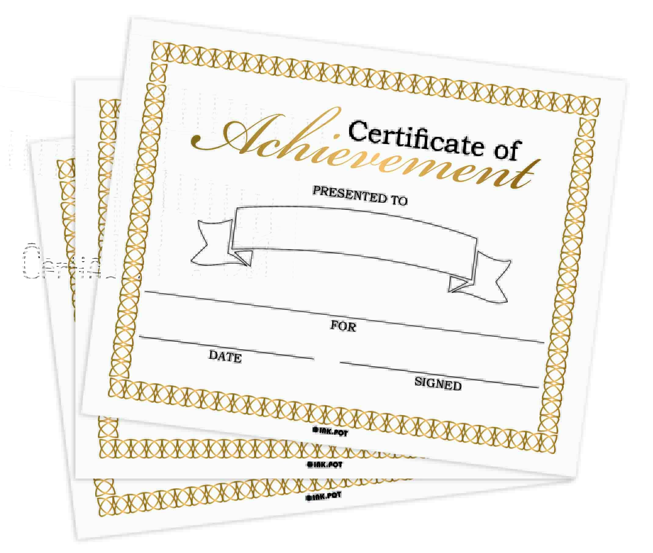 

Inkdotpot Упаковка з 25 шт. Золотий сертифікат про завершення. Сертифікат для нагороди для студентів – 8x10 8x10 Inches білий