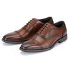 Fashion Vintage Handmade Lace Up Precision Stitch Comfortable Casual Durable Genuine Leather Brogues Oxford Shoes for Men