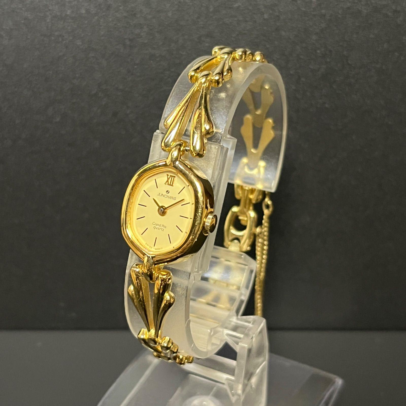 Used [Working Item] JUNGHANS Women s Watch Gold Bracelet ENJG-11019L 9124691 Grand Prix