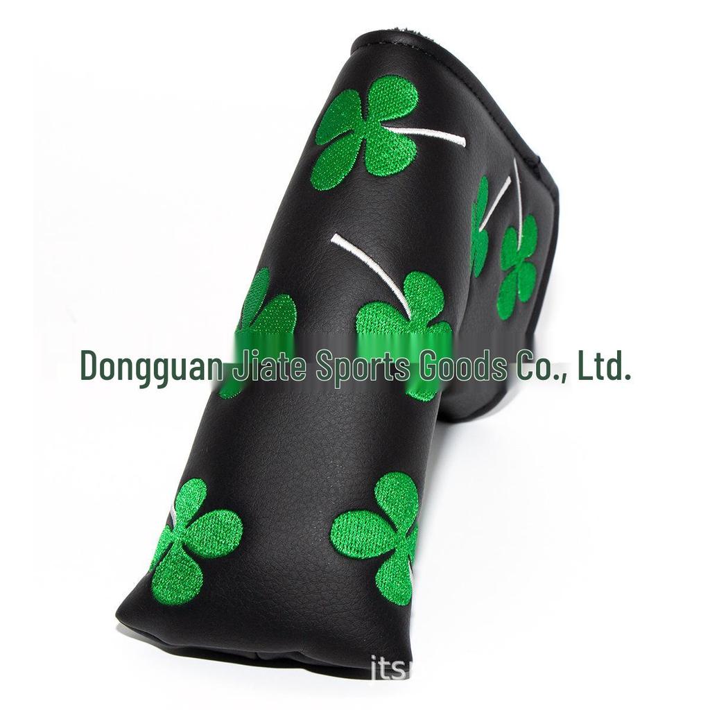 Klee mit vier Blättern gestickte Klettverschluss Putterhaube - Golfzubehör auf Lager