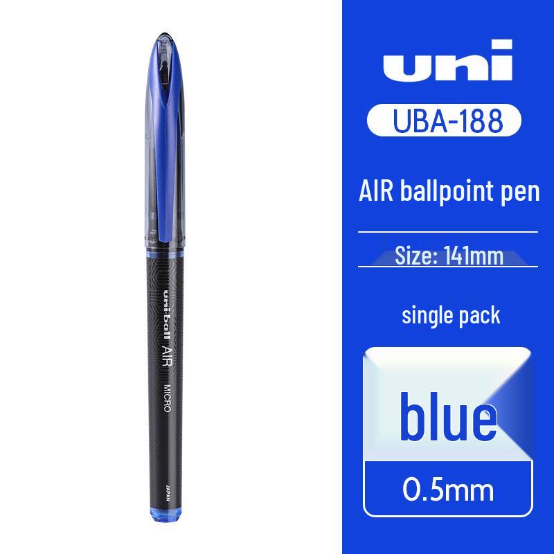Mitsubishi UBA-188 Black Gel Pen - 0.5/0.7mm, Ideal for Students Single Pen