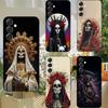 Santa Muerte Phone Case For Samsung S25,S24,S21,S22,S23,S30,Ultra,S20,Plus,Fe,Lite,Note,10,9,5G Black Cover