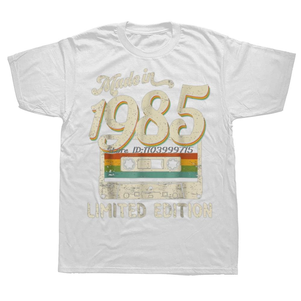 Funny Made In 1985 Limited Edition 39th Birthday Cassette Tape T Shirt Cotton Streetwear Short Sleeve Birthday Gifts Tshirt Unisex