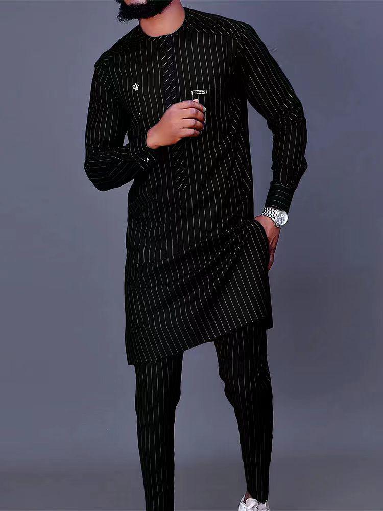 2024 African Ethnic Style Men's Casual Print Set