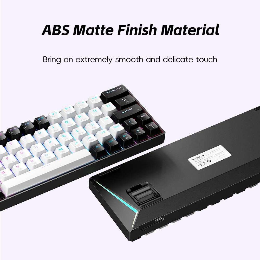 KA646 USB Wired RGB Backlight Mini Gaming Keyboard 60 Percent Mechanical Gamer Office Pc Laptop Custom Russian Version Plug Play