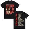 Koszulki z albumu Rock Band System of A Down Mezmerize Hip Hop Harajuku Vintage Gothic T-shirt Męskie Damskie Bawełniane Koszulki Oversize