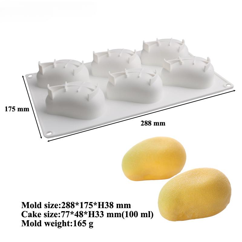 3D Lemon Shape Fruit Silicone Mold Brownies Cake Mousse Cake Moulds French Dessert Cake Decorating Tools Pastry Baking Tools