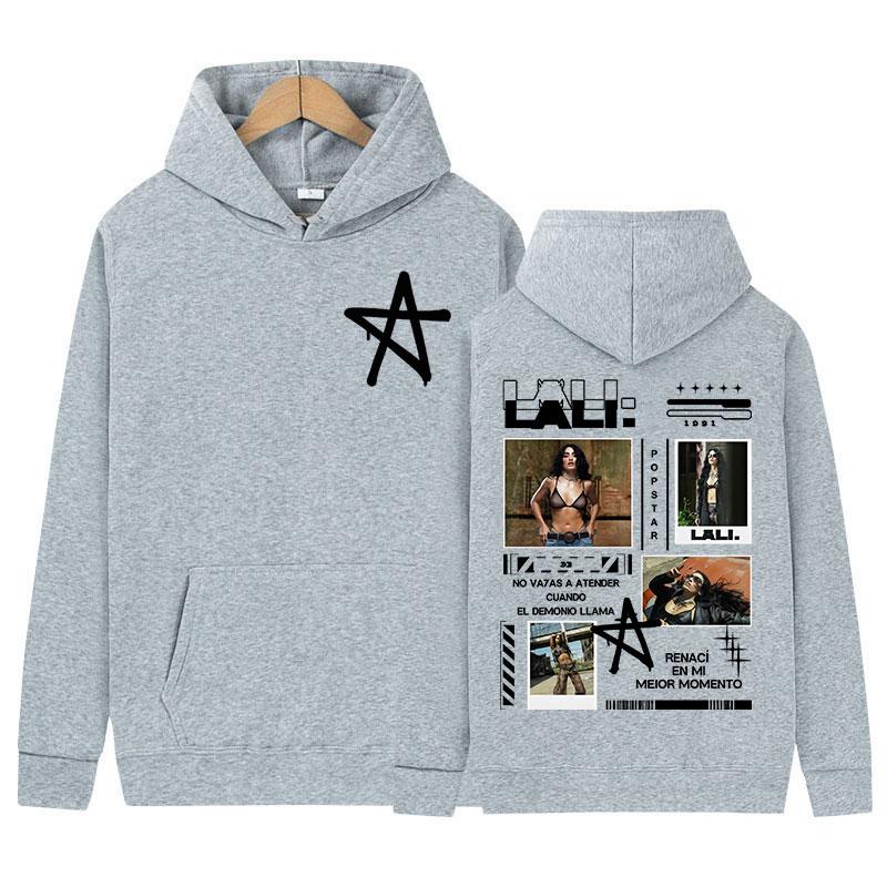Singer Lali Esposito Tour 2025 New Album Graphic Hoody Mens Women Vintage Aesthetic Sweatshirt Casual High Street Fleece Hoodies