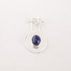 Natural Lapis Lazuli Gemstone 925 Sterling Silver Jewelry Handmade Pendant 1.4" PP-57-23