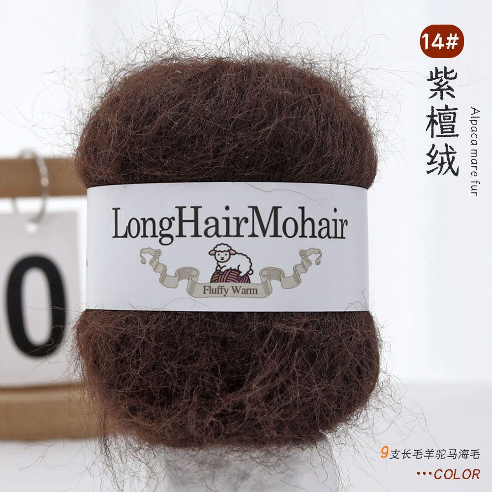 4 pièces/100g/set Fil Mohair Alpaga Pulls Tricotés Main Chapeaux Écharpes Châles Gants Chaussettes DIY Fil Doux Confortable Respectueux de la Peau