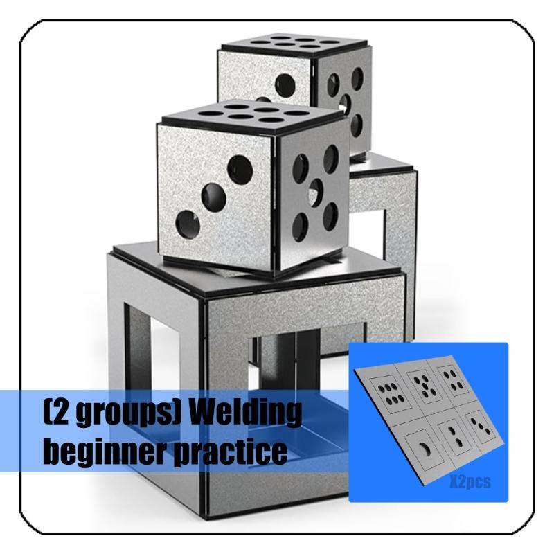2Pcs Welding Practice Steel Plates Neat Edges Smooth Side For Novice Skill Development Block And Shape Assembly