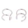 2 PCS New Punk Rock Ear Clip Cuff Wrap Earrings No Piercing-Clip Hollow Out U Pattern Statement Fashion Jewelry Gifts