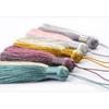 Two-Tone Color Fringe Tassel Charm Soft Thread Gradient Tassel Ornament  For Keychain Bookmark