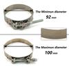 Universal 2.0" 2.25" 2.5" 2.75" 3.0" 3.25" 3.5" 4.0" T-Bolt Exhaust Clamp Intake Turbo Exhaust Intercooler Silicone Coupler