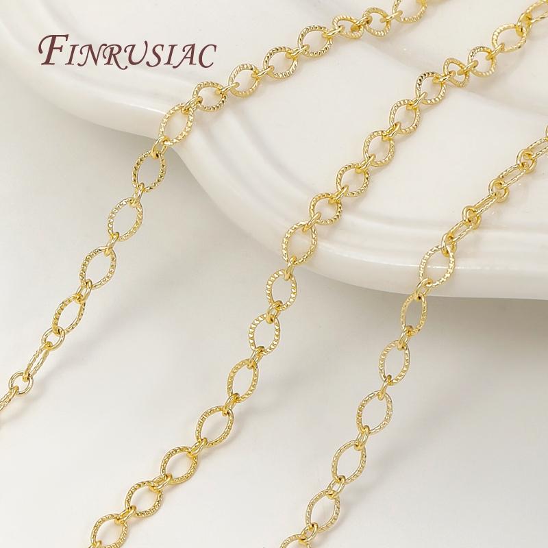 18K Gold Plated Metal Chain For Needlework,Chains For Jewelry DIY Necklaces Bracelets Making Accessories,Chain Fittings