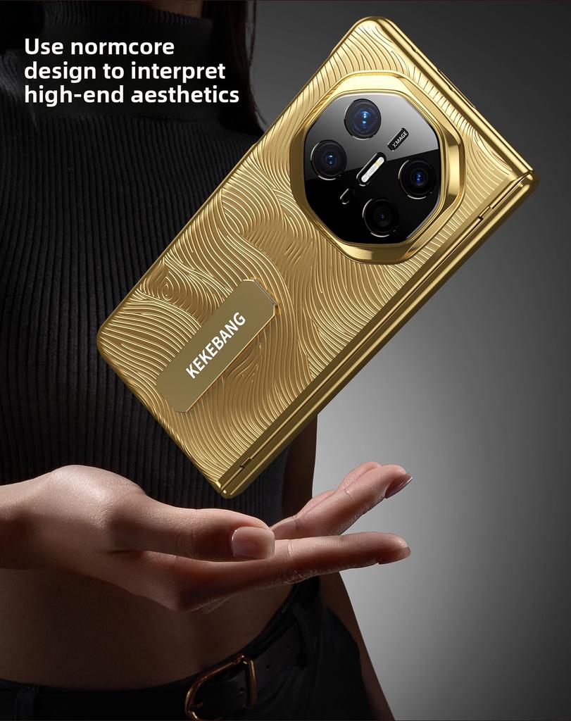 Etui Luksusowe Twarde Złote Środkowy zawias Stojak Pióro Ochronne Tylna Pokrywa Etui Dla Huawei Mate XT X6 X5 Obudowa