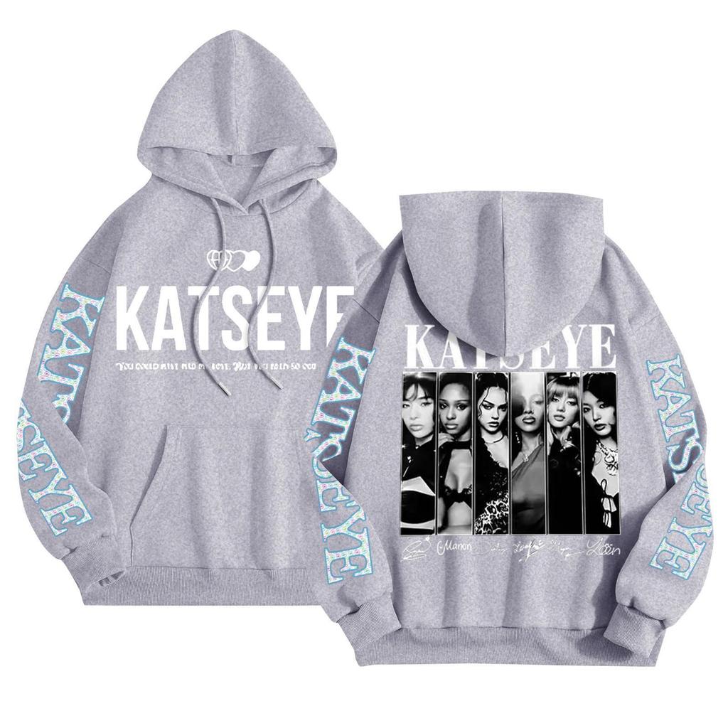 Unisex Mode Leichter Langarm-Pullover mit Taschen Bedruckter Hoodie