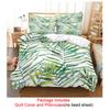 Quilt Duvet Cover Bedding Set Pillowcase Linens Green Plant 3D Queen King Size Double Bed Full Single 220x240 200x200 Bedroom