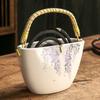1PC Wisteria Lotus Ceramic Incense Burner Ceramic Sandalwood Incense Burner Coil Incense Dish S/L