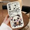 Phone Case: 2D flat, suitable for Samsung Galaxy A34 A35 M05 M06 S20 S22 S21 FE Plus 5G protective cases, panda drinking bubble tea, perfect holiday g