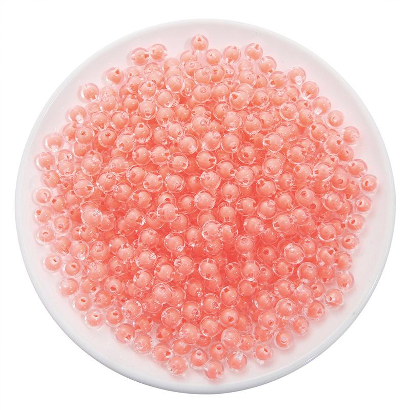Frosted Acrylic Round Beads for DIY Jewelry and Beading Accessories