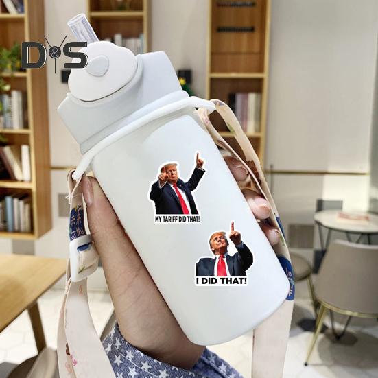100 Stück Trump I Did That Aufkleber Lustige Zapfsäule Aufkleber Wasserdichtes Material Laptop Autofenster Trump Aufkleber