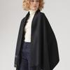 ABRAHAM MOON Merino Wool Shawl 70cm - Black