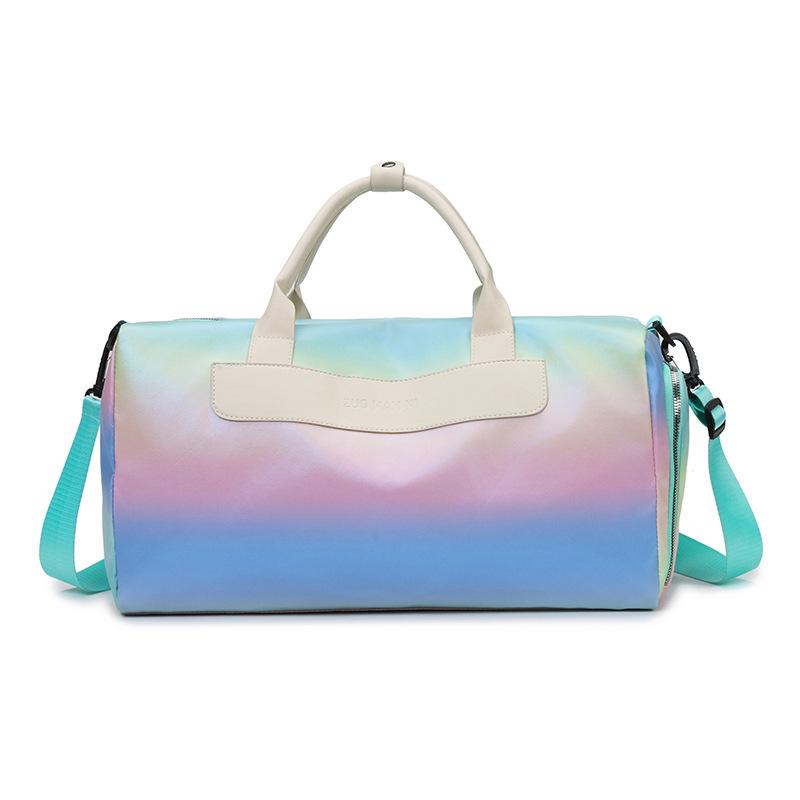 Fashion Gradient Dry Wet Separation Gym Bag Personalized Fresh Design Outdoor Hand-Hand Shoe Warehouse Trendy Travel Bag