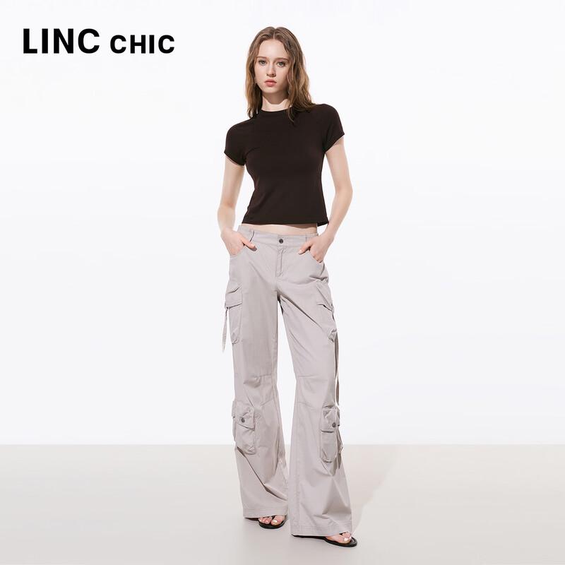 Jinyujie Women's Straight-Leg Cargo Casual Pants